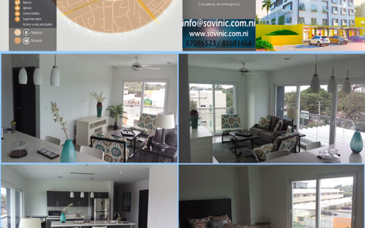 Renta de Apartamento Edificio Norte Managua Nicaragua 2 habitaciones 2 baños