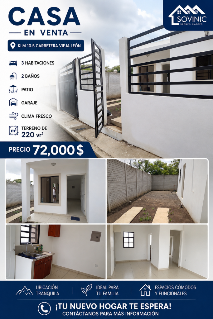 Casa de venta en residencial Vistas de Nejapa, carretera Sur klm. 10.5.