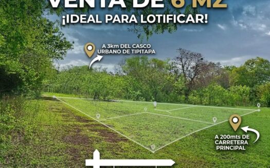 VENTA DE TERRENO 6 MZ EN ZONA INDUSTRIAL TIPITAPA, MANAGUA, NICARAGUA